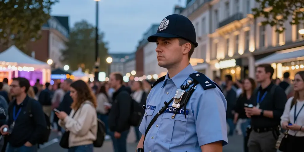 Security Guard ensuring safety at local London event, trusted provider